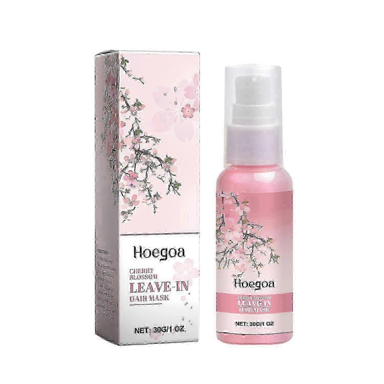 Hoegoa Sakura No-Wash Hair Mask Repairs Dry, Frizzy Hair, Makes It Smooth, Shiny, Refreshing and Sof