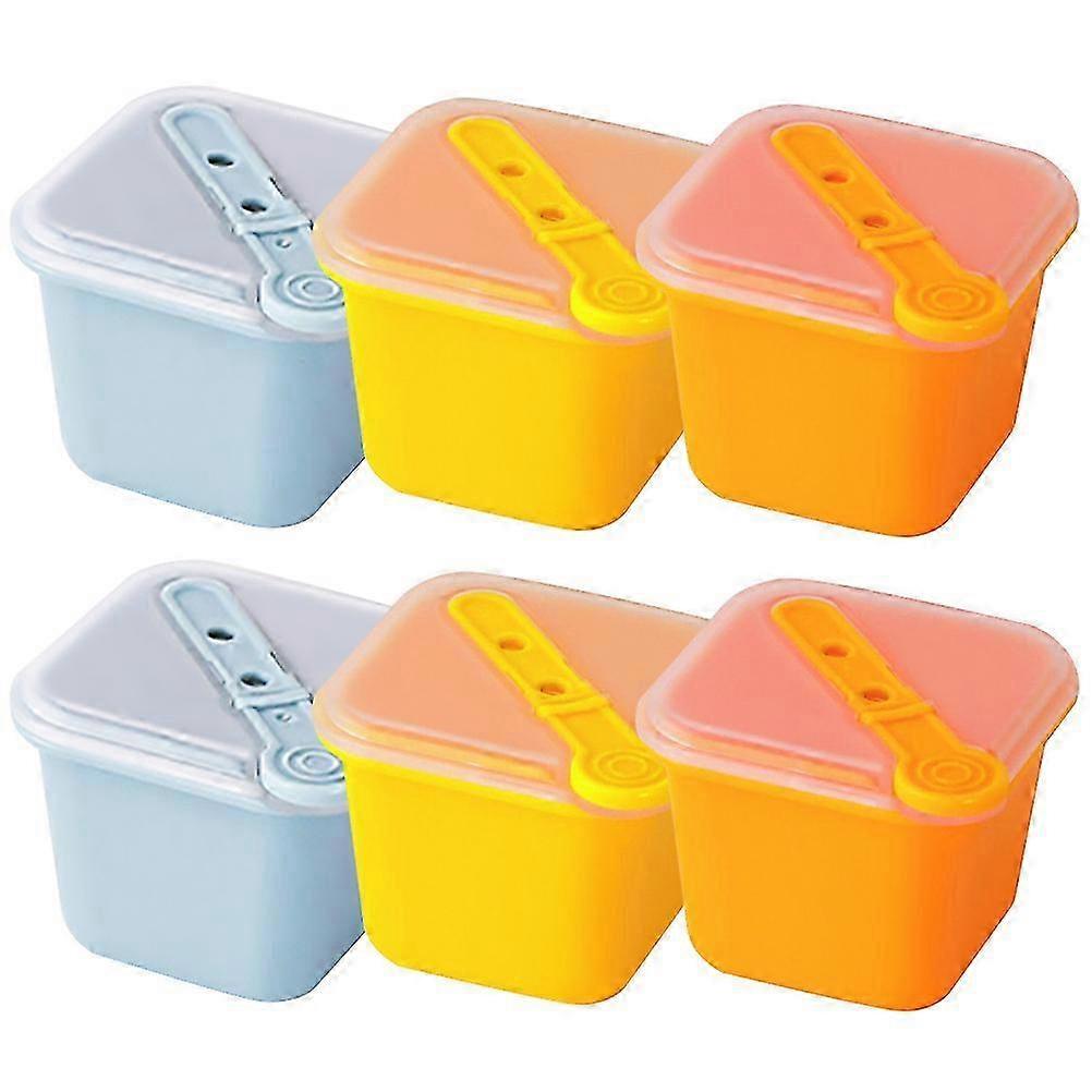 6Pcs Silicone Ice Cube Molds with Lids for Cocktails & Drinks