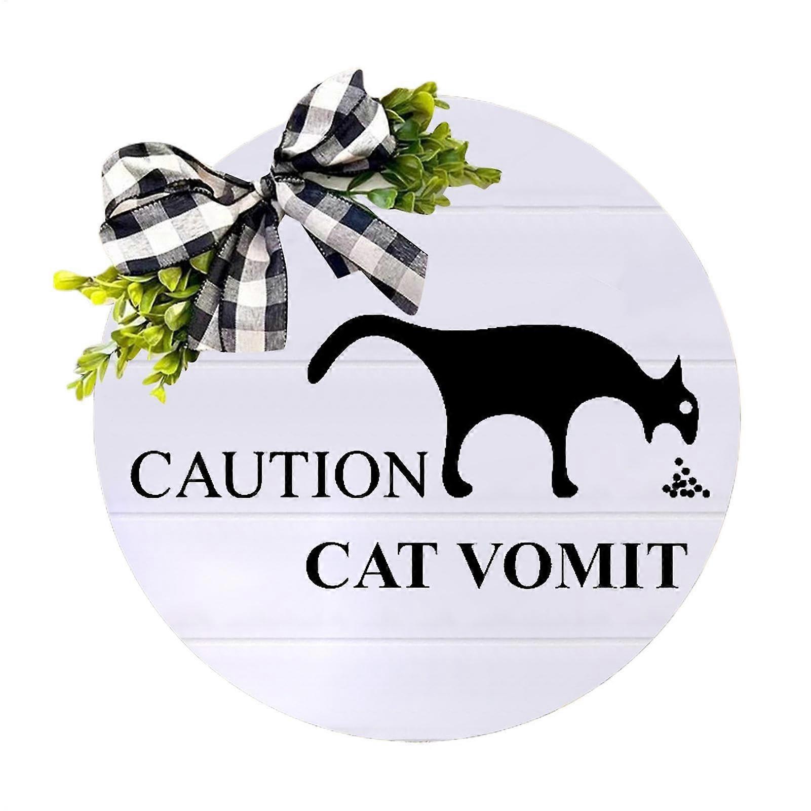 Cat Vomit Sign, Cat Vomit Warning Sign, Floor Sign with Vomiting Warning Ref: 4023