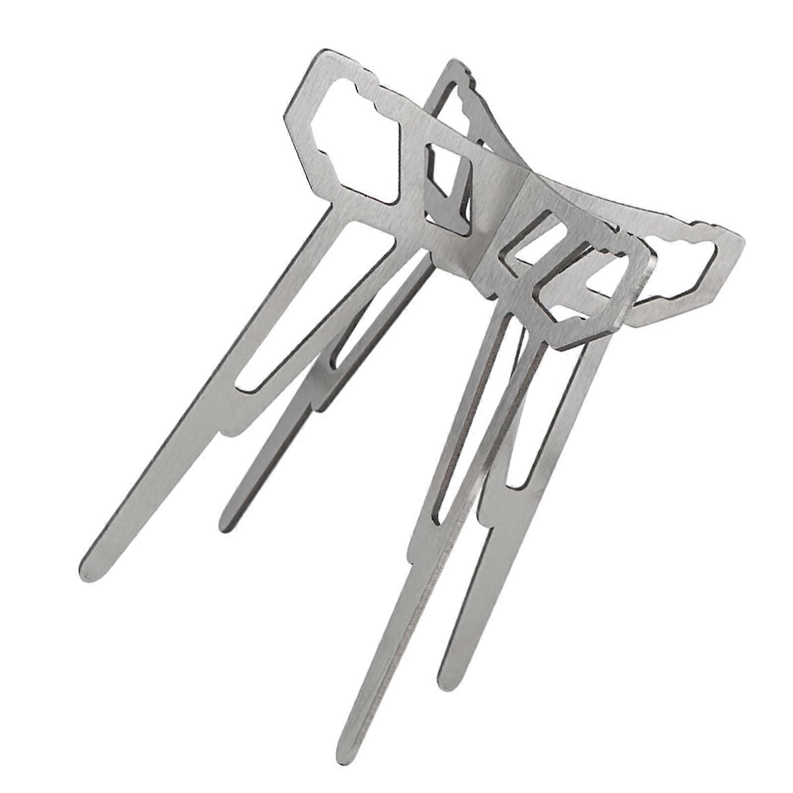 Foldable Cooking Stand For Hiking And Grilling Collapsible Grill Frame Easy Assembly Grill Pan Stand