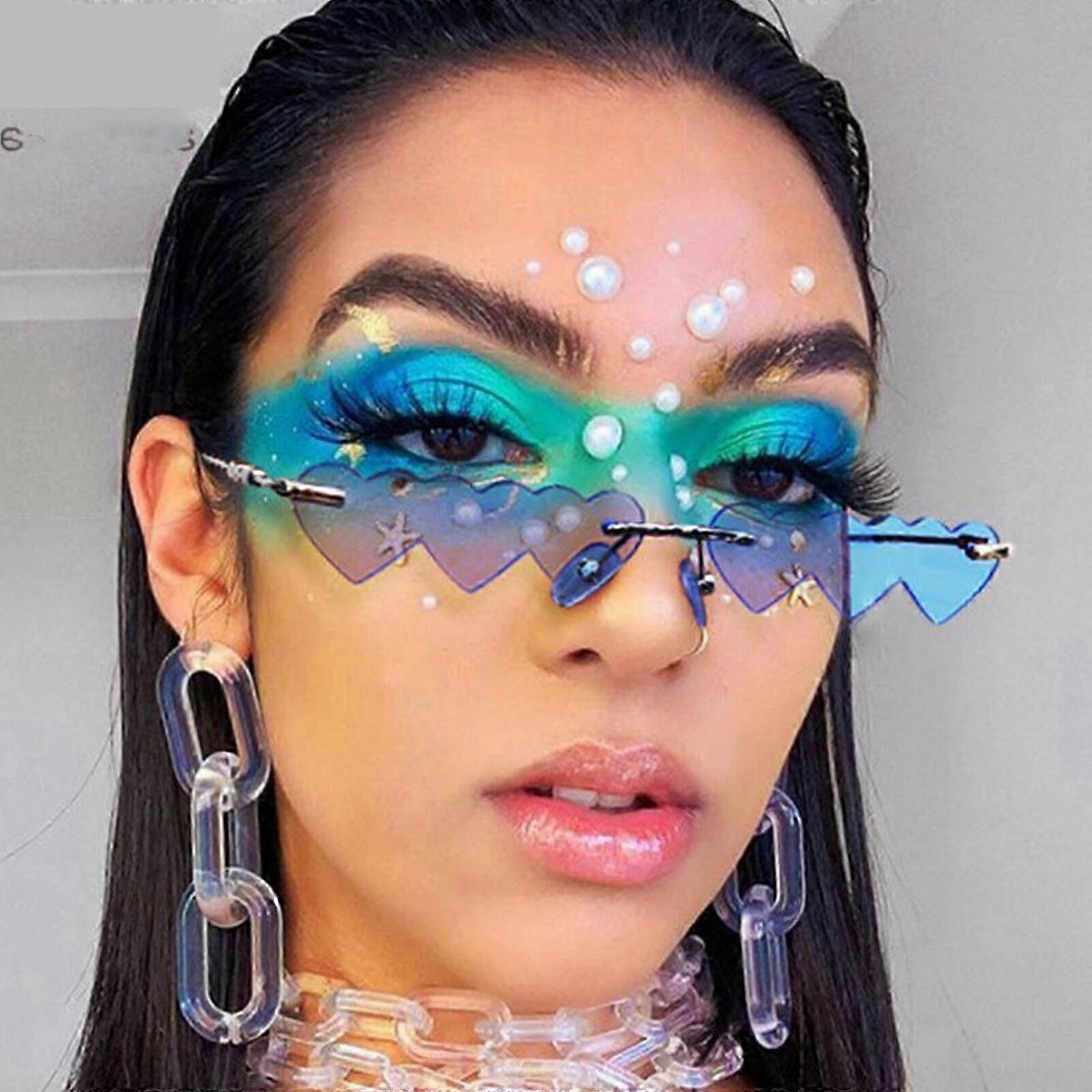 Hjerteformede solbriller - Rosa hjertesolbriller