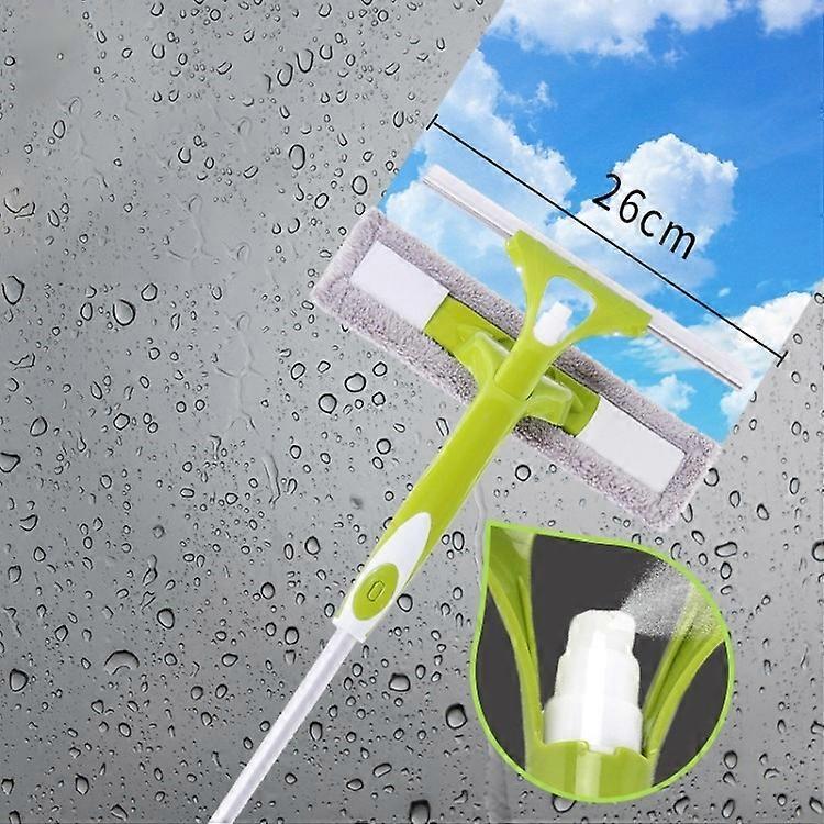 Window Cleaner Double Side Multi-function Glass Squeegee Wiper with Detachable Rod