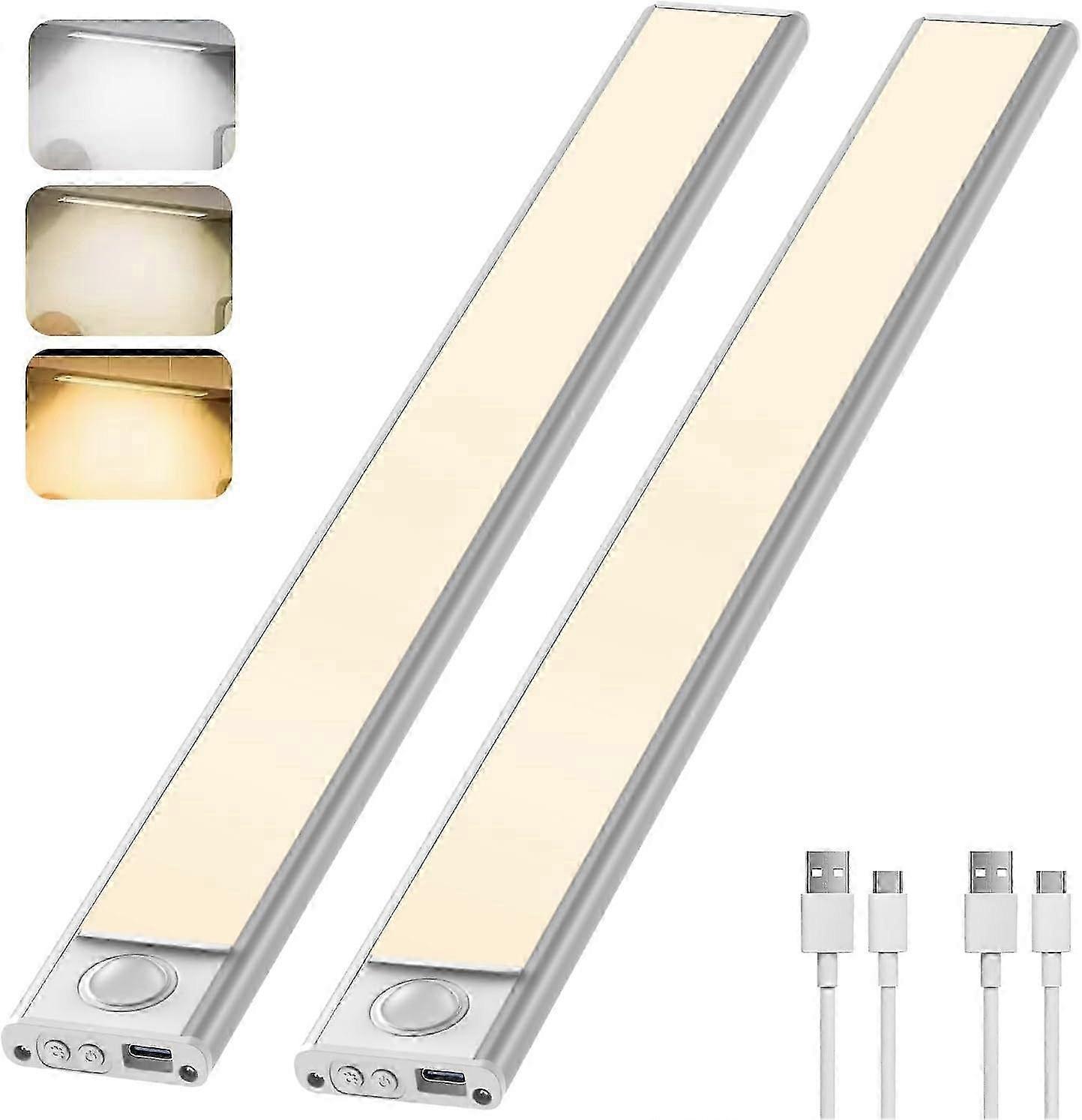 Rechargeable Motion Sensor Closet Lamp - 3-Color Dimmable, 40cm, Magnetic Mount