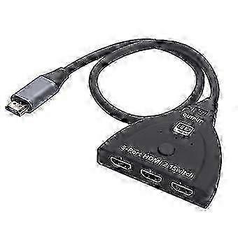 8K HDMI-compatible 21 Switch 3 Port HDMI-compatible Switcher Selector Box with Cable for E Learning 2025