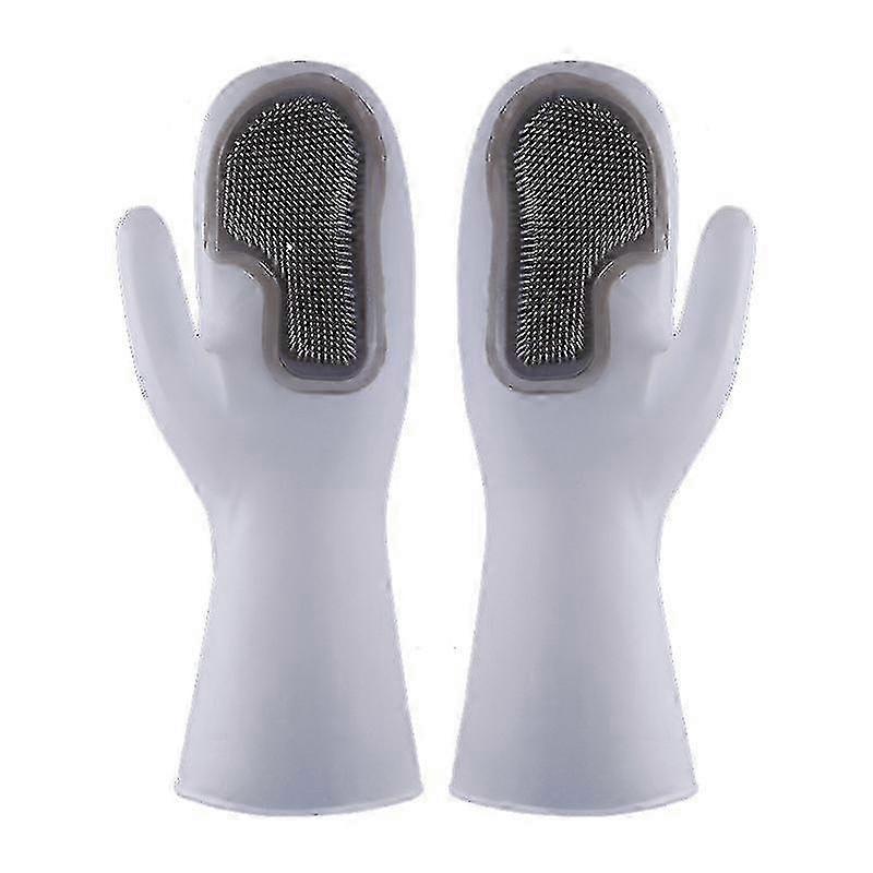 Silicone Cleaning Gloves with Kitchen Brush