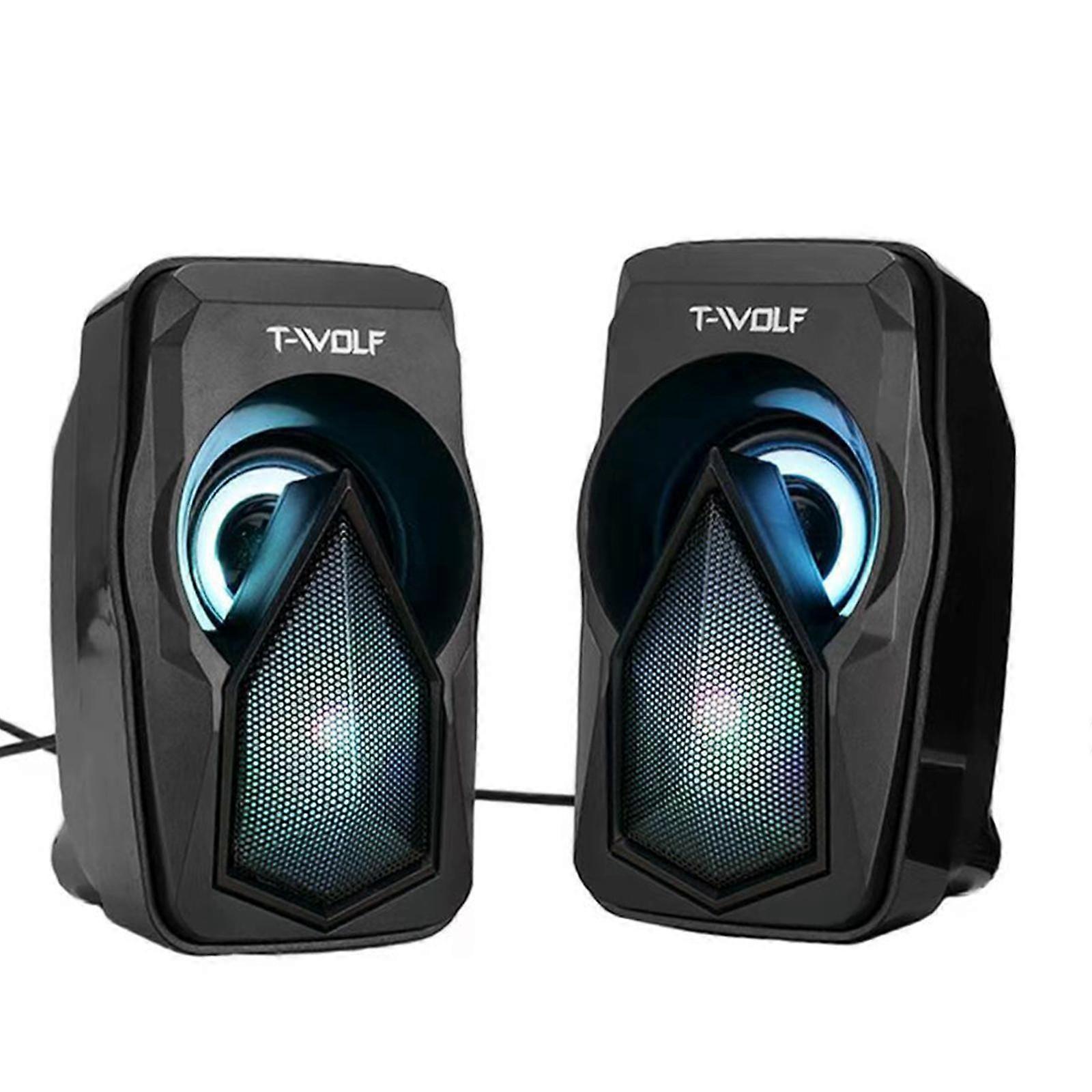 Mini USB Computer Speakers with Colorful Light 5MM