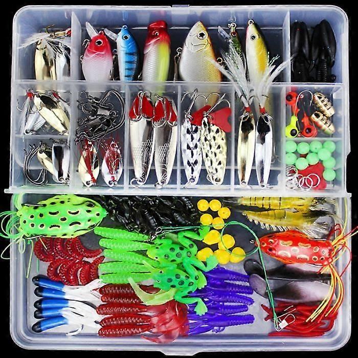 Fishing Lure - Mixed - 141pcs - Hard and Soft - Storage Box - Multicolor