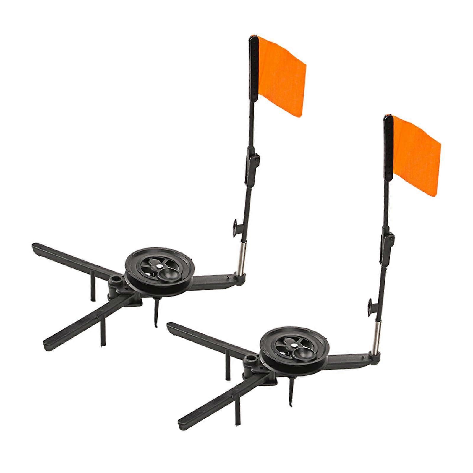 Ice Fishing Tip-Ups With Marker Flags Pole Flag Accessory Kit For Tip-Ups