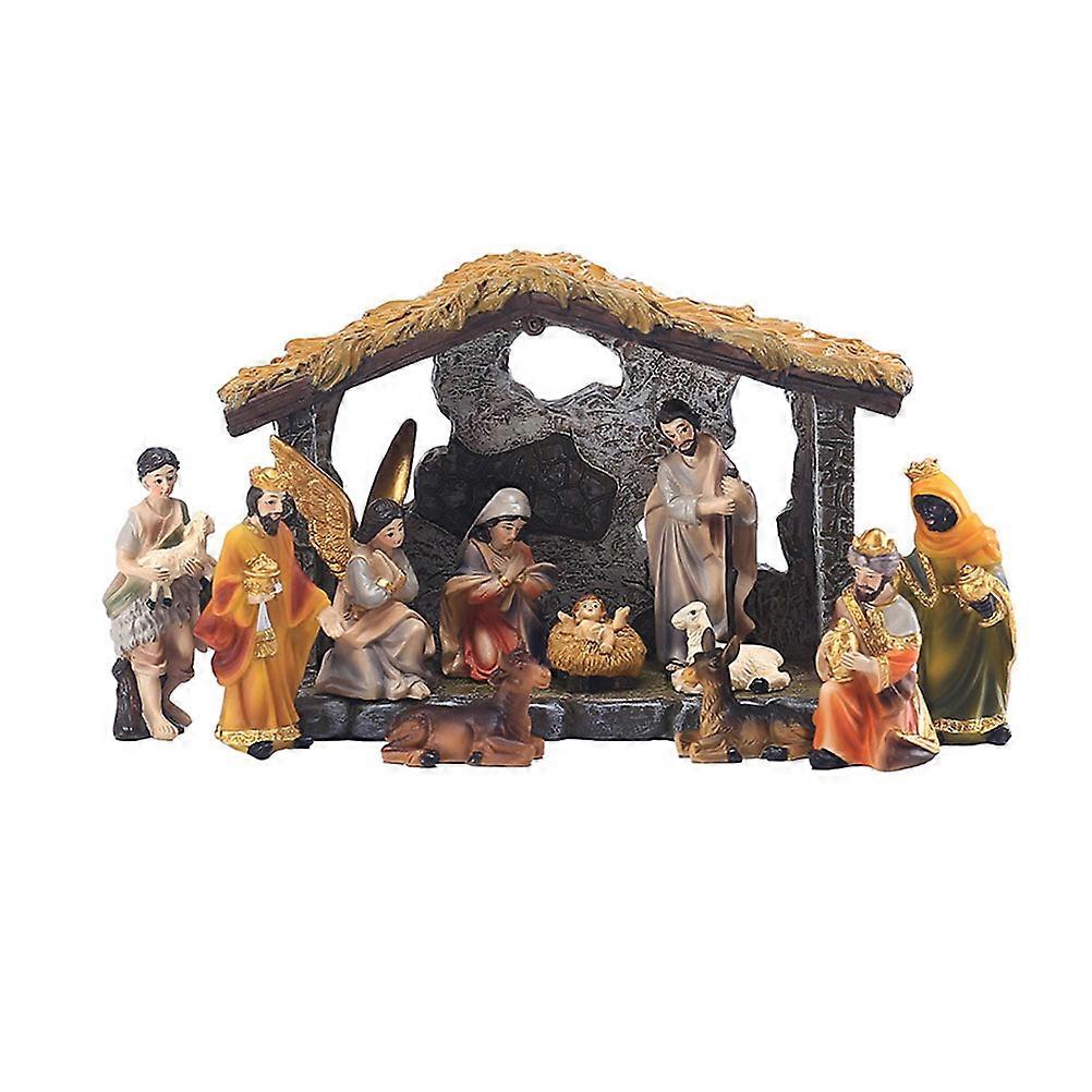 Baby Jesus Nativity Figurine Religious Followers Home Decor Assorted Color Craft Design 1Set