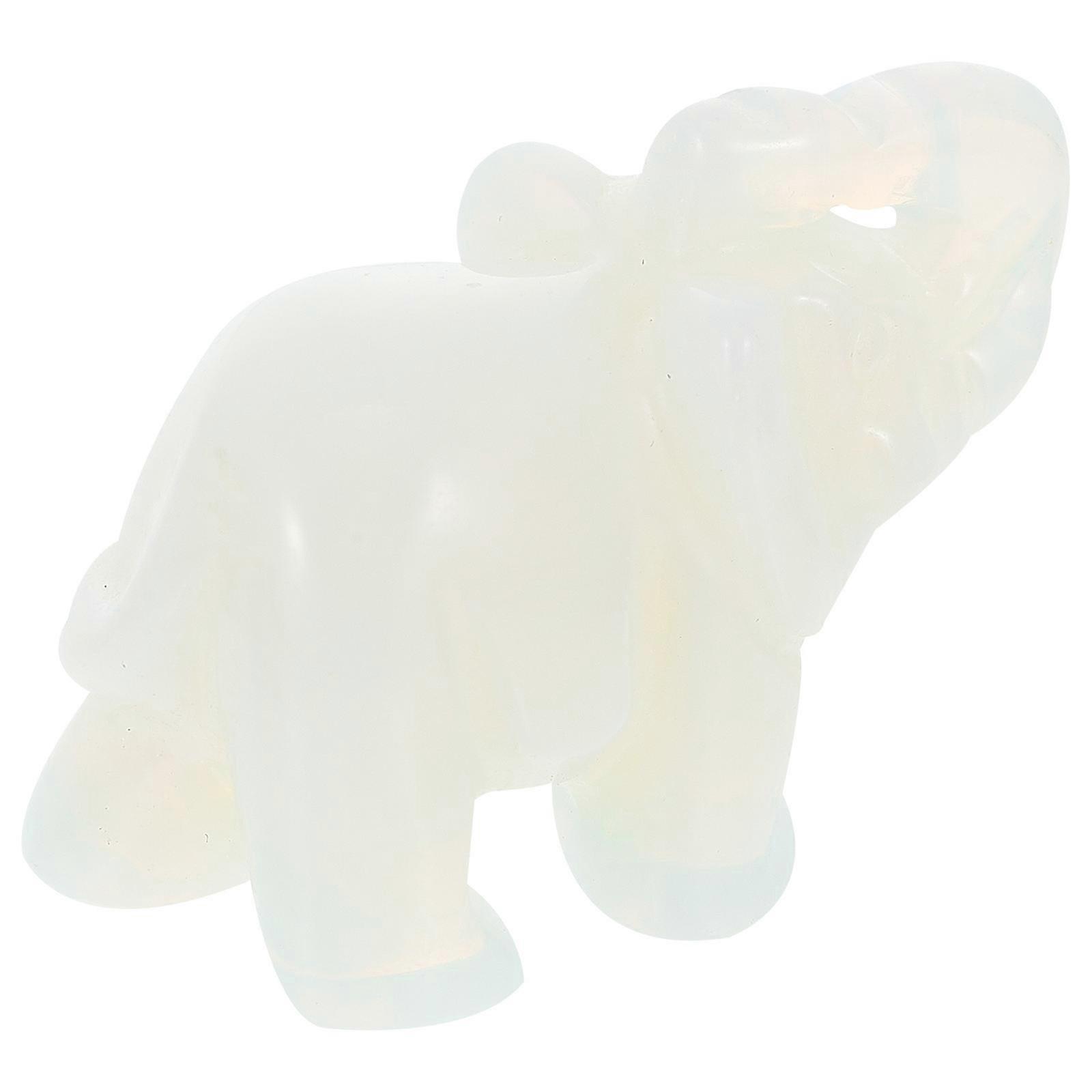 Pink Crystal Elephant Statue with Stone, Compact Desktop Decor for Home and Study, Smooth Surface and Delicate Craftsmanship