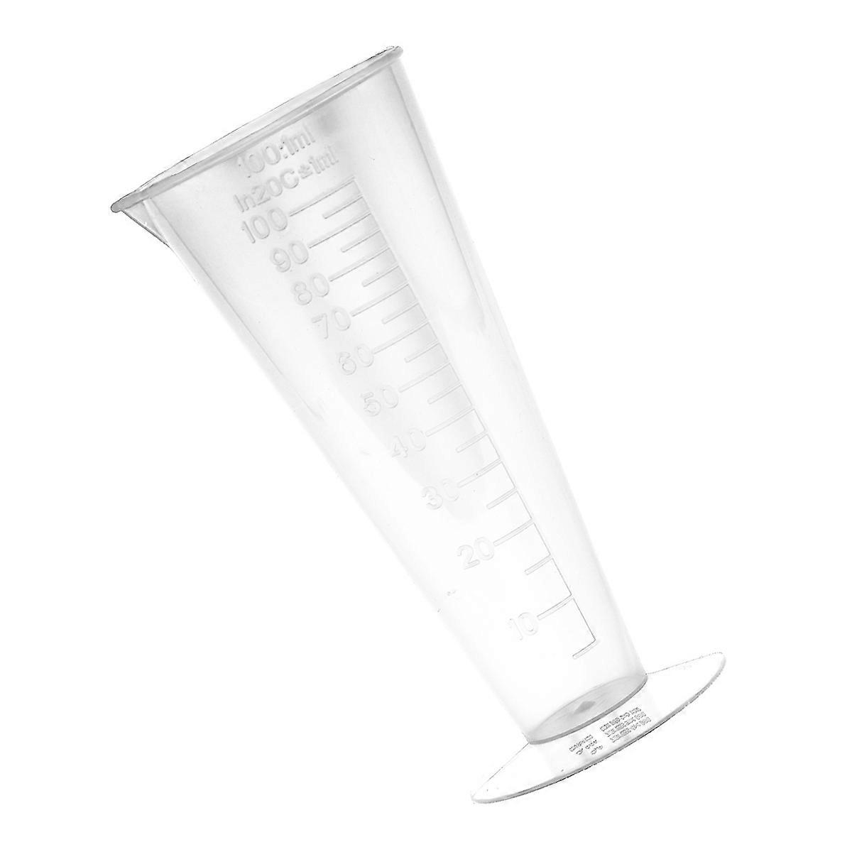 Plastic Measuring Beaker Liquid Measurement Chemical Industry Transparent Cone Shape 2Pcs