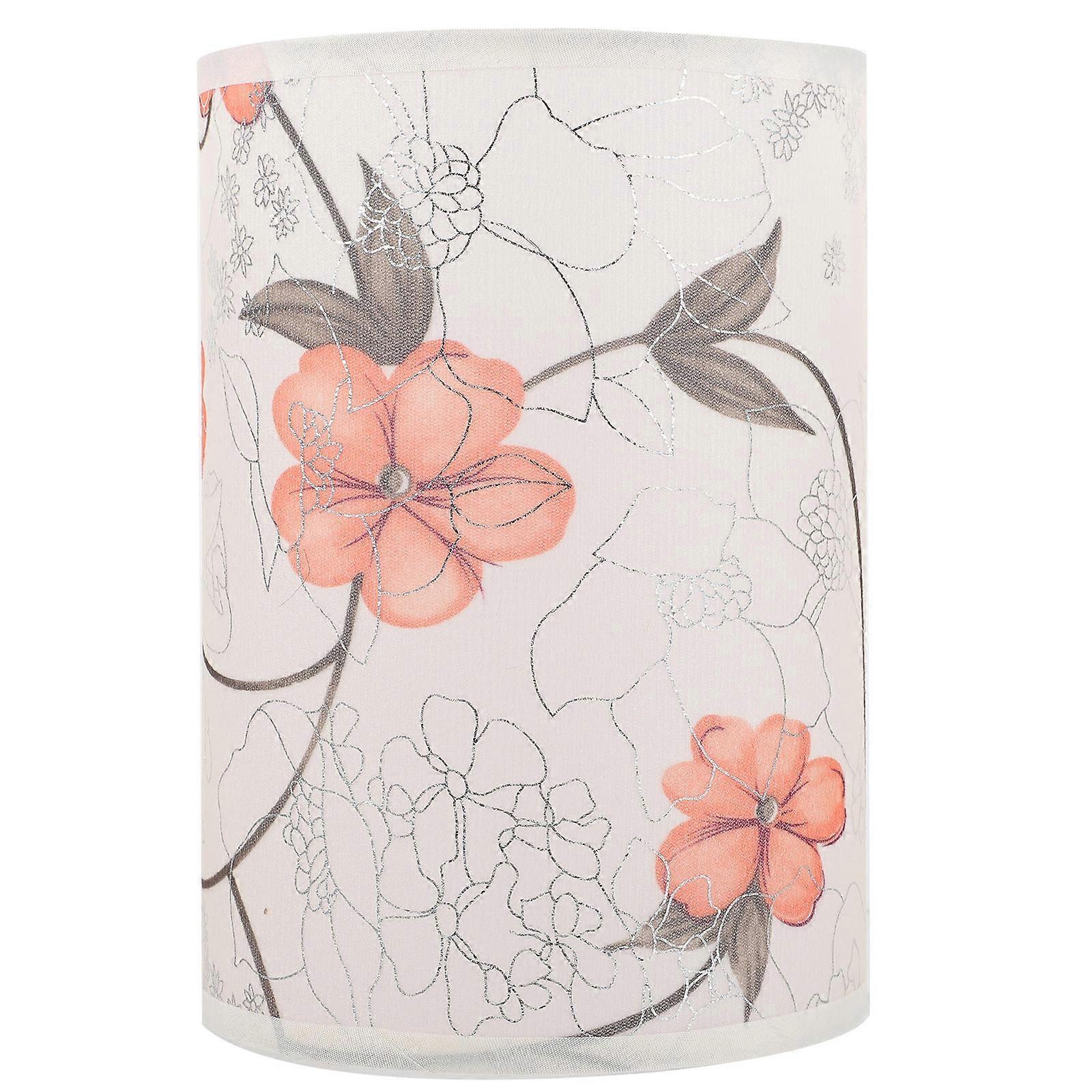 Retro Floral Pattern Rustic Lampshade Indoor Lighting Round Shape Simple and Elegant Design 20x14cm Light Diffusion 1Pcs