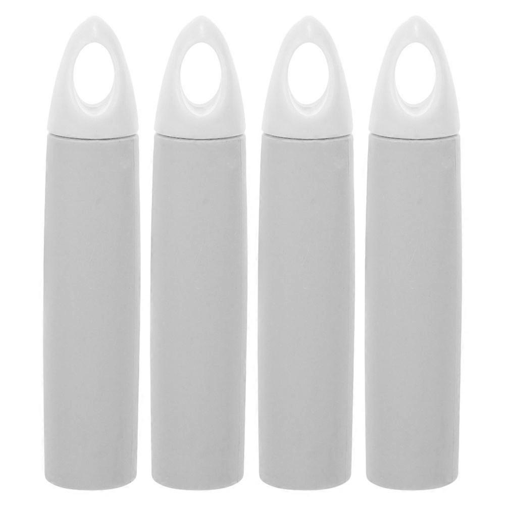 Broom Handle Grip Mop End Cap For Household Cleaning Dark Grey Cylindrical Ergonomic 4Set