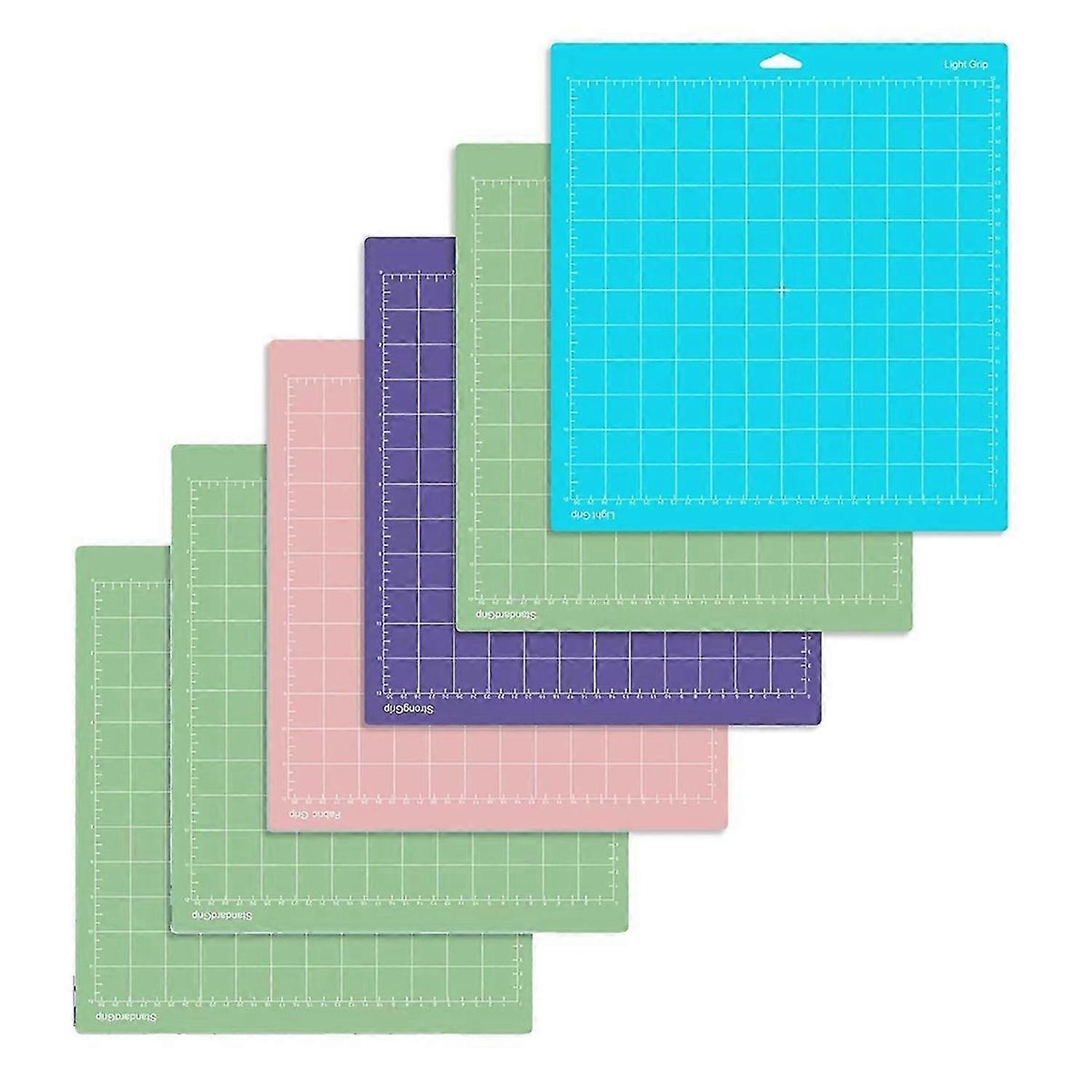 Lot de 6 tapis de découpe adhésifs, 12 x 12, différents formats