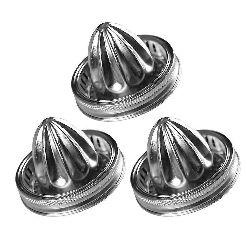 Storcător rotativ de lămâie Capac storcător de citrice pentru uz casnic Argint 3,5×3,5×2,6 in Funcționare manuală 3 buc