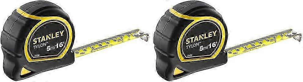 Tape Measure 5M/16 Inches Compact Case with Cushioned Grip Metric and Imperial System YELLOW 2PCS