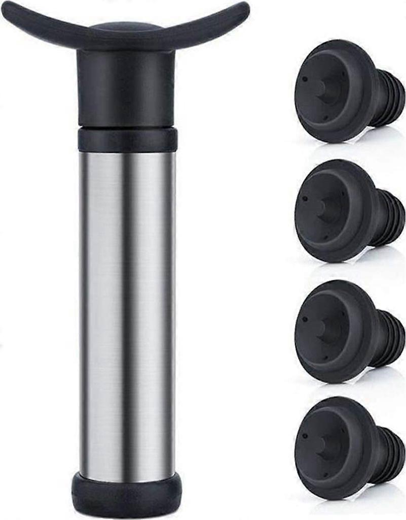 Wine Pump - Manual, with 4 Stoppers and Spout