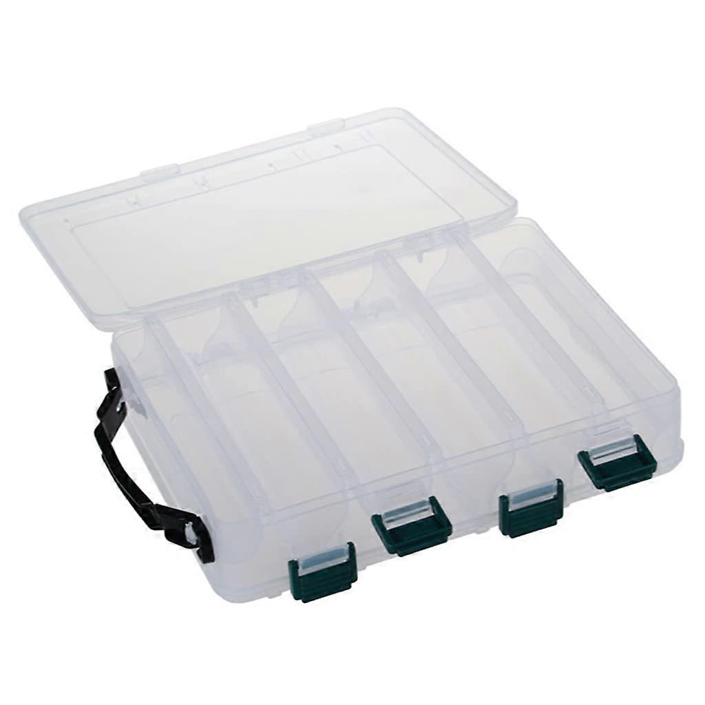 Attacker Tackle Box 10/14 Compartments For Small Clear Plastic Hooks Bait Fishing Accessories 10 cells