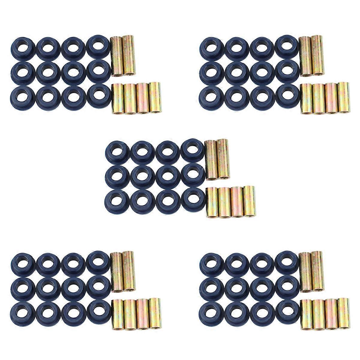 Front Lower Spring+Front Upper A Arm Suspension Bushing Kits,Blue