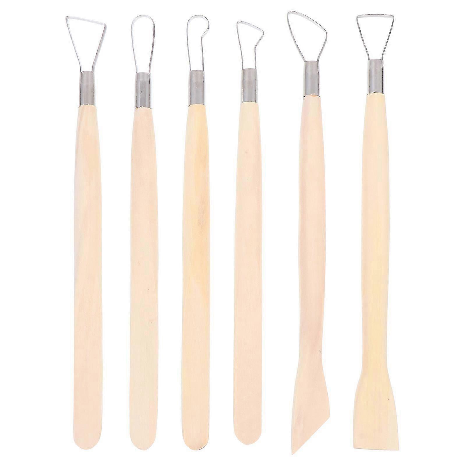6 Pcs Paint Scraper Pottery Modelling Tools Clay Painting Tools Clay Sculpting Tool Glass Sculpture