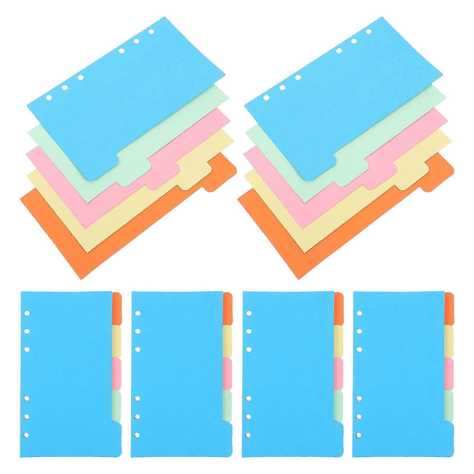 30 Pcs Colored Loose Leaf Pocketbook Refills Replacement Pages Assorted Color