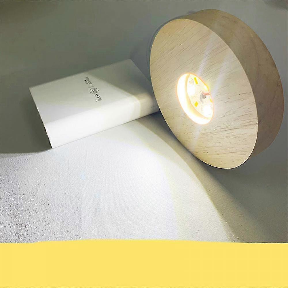 Simple Plug-in Model with White Light, Round Diameter 10cm and Thickness 2cm Suitable for Various Interior Designs