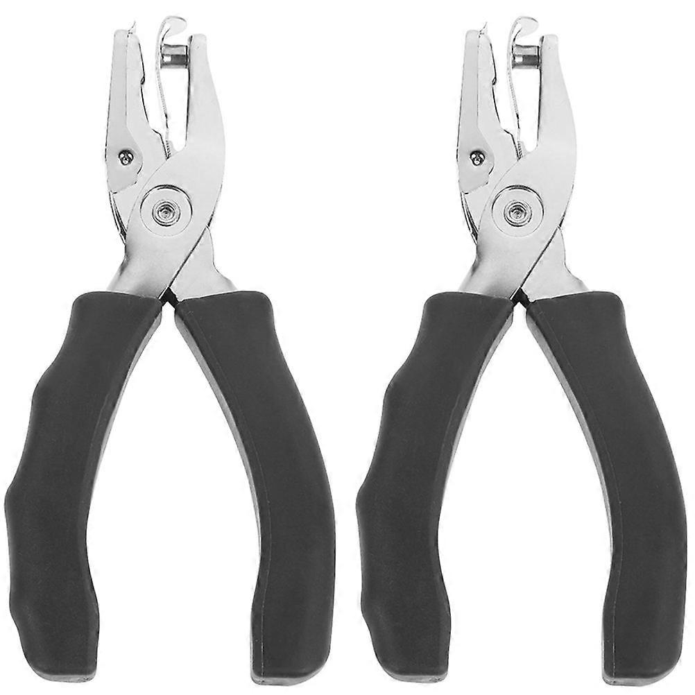 Mini Hole Puncher Handheld Hole Puncher DIY Projects Paper Work 14.5X7X1.5CM 2Pcs