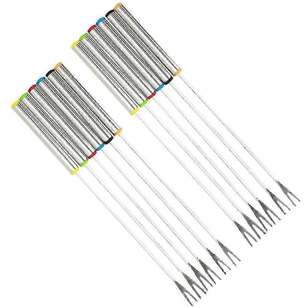 12個24cmステンレス鋼食器フォンデュフルーツデザートフォークキッチンバーツール