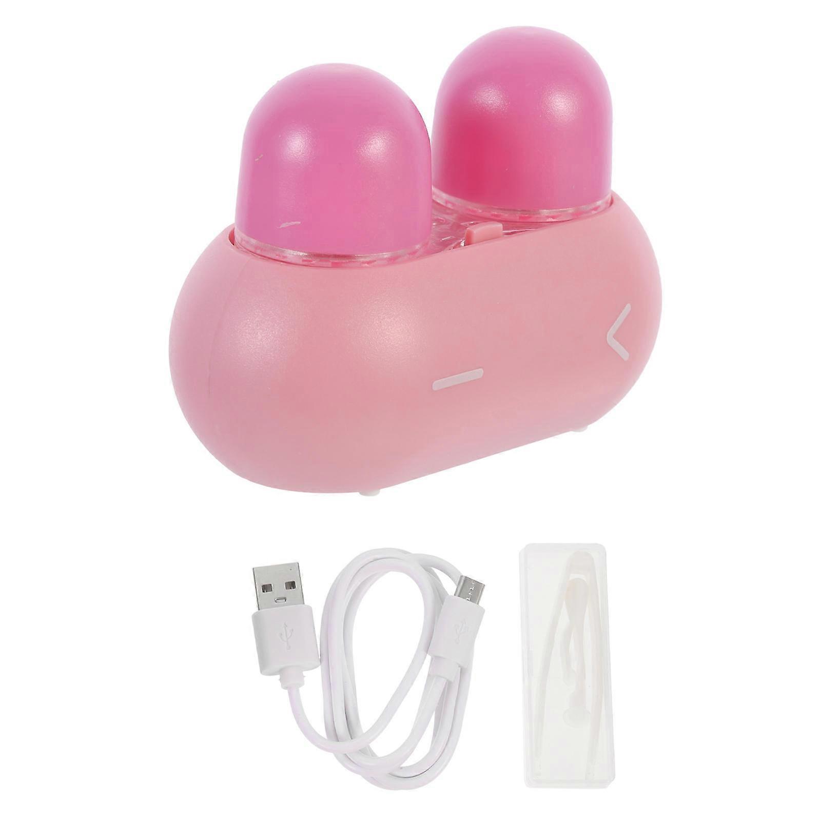 Electric Lens Cleaner Pink Rabbit Shape 8x6x4cm Wearers Advanced Cleaning 1Set