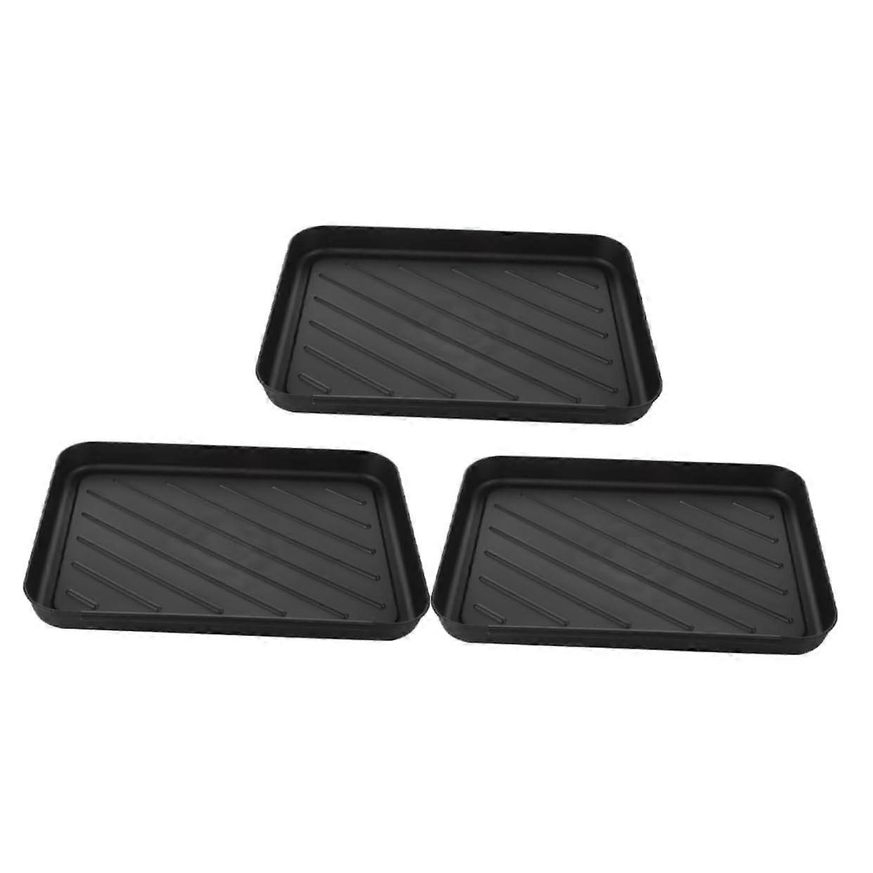 3 pieces Plastic shoe tray Multifunctional storage bowl for entrance area Pet food tray and easy to clean mat for boots and