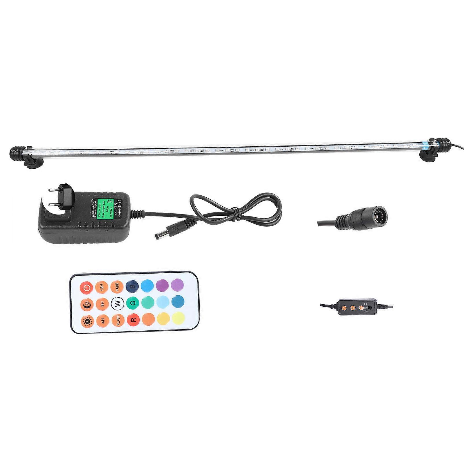 Acrylic 39 LED RGB Aquarium Lighting IP68 Waterproof Fish Tank Light with Remote Control EU Plug 100‑240V