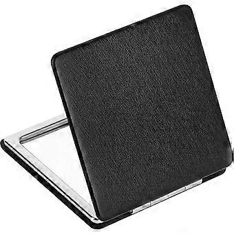 Premium Compact Makeup Mirror for Men, Women and Girls, Black Portable Travel Vanity Mirrors for Pocket Wallet Purse Handbag