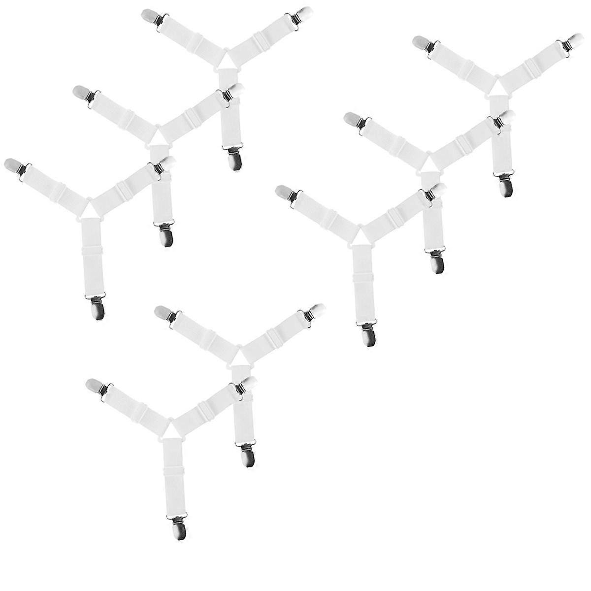 8PCS Bed Sheet Straps, Non-Slip Elastic Fitted Sheet Straps,Adjustable Bed Sheet Clips Fasteners for Mattress Covers