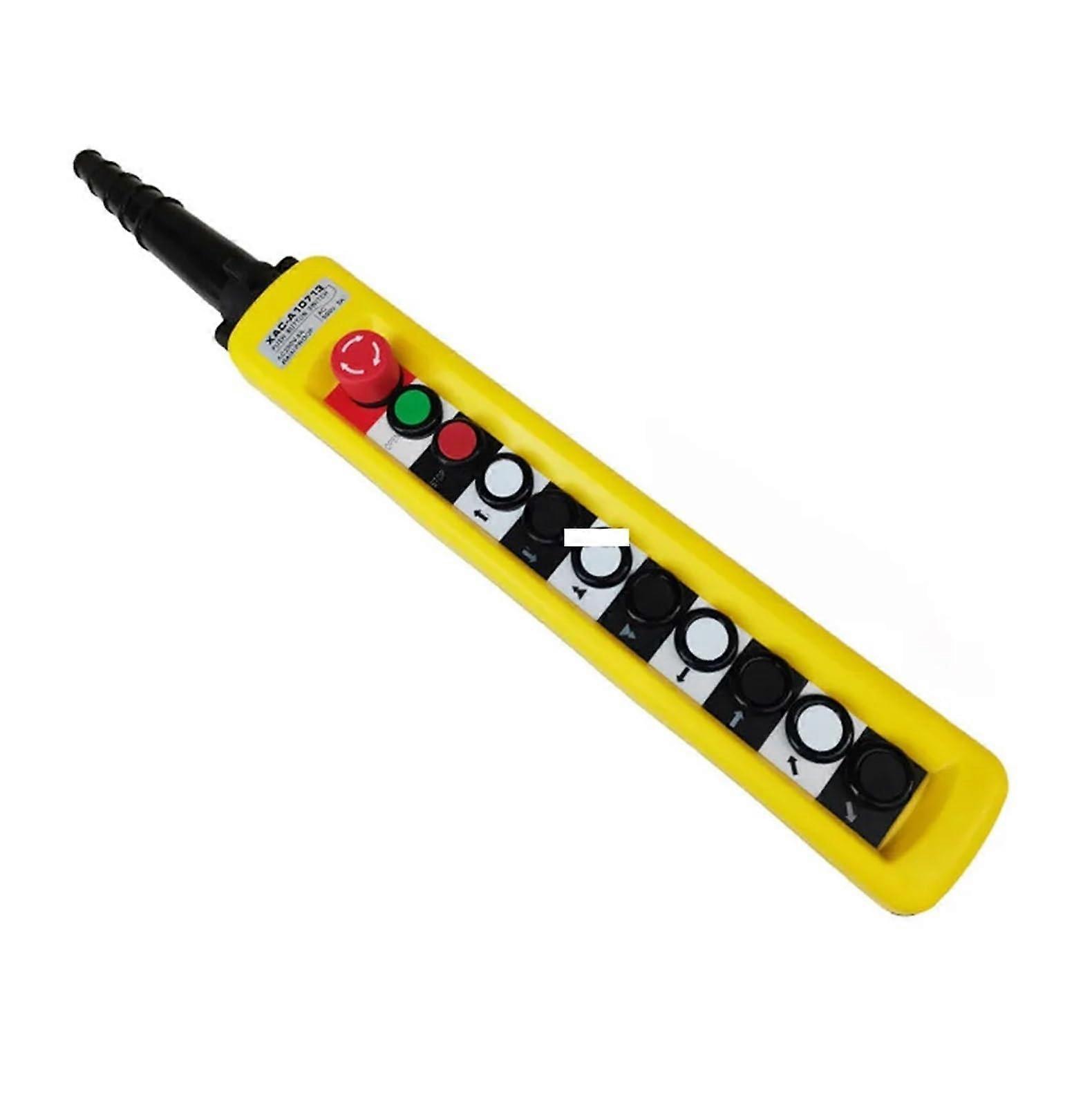 XACA10713 Waterproof Traffic Control Switch Lifting Push Button Switch Box for Hoist Up Down Left Right Emergency Stop Switch
