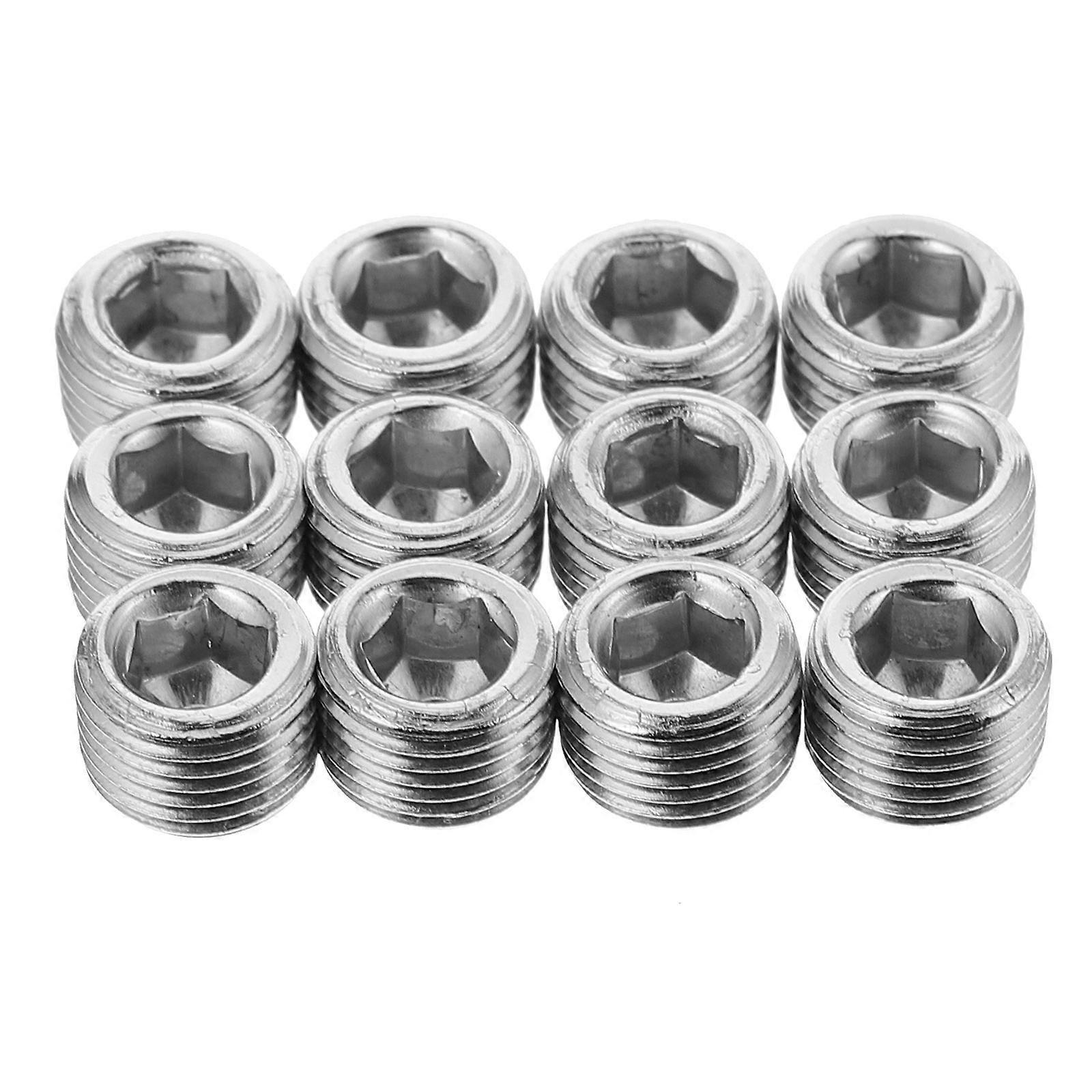 Hose Fittings 12Pcs 1/8 Inch Pneumatic Plug Male Hose Fitting Anti-corrosion Oil Sender Holes