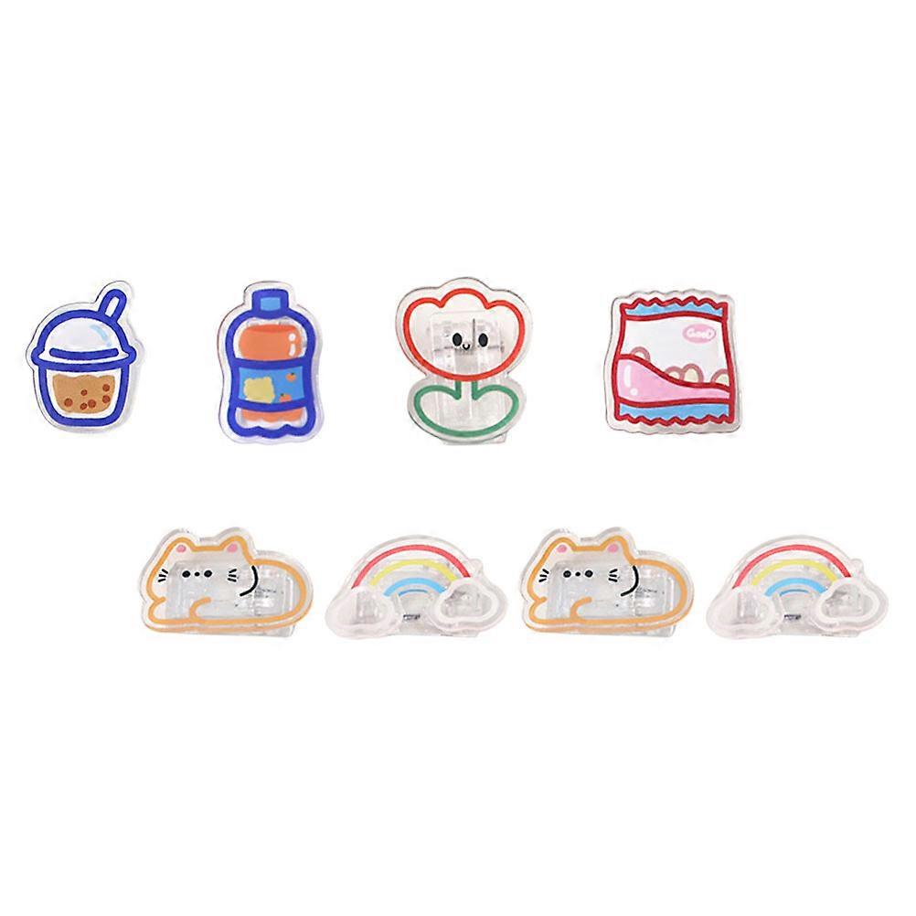 8pcs Transparent Acrylic Memo Clips, Decorative File Holders for Office, School, Home – Multi Use Small Clips for Notes, Cards, Bills – Assorted