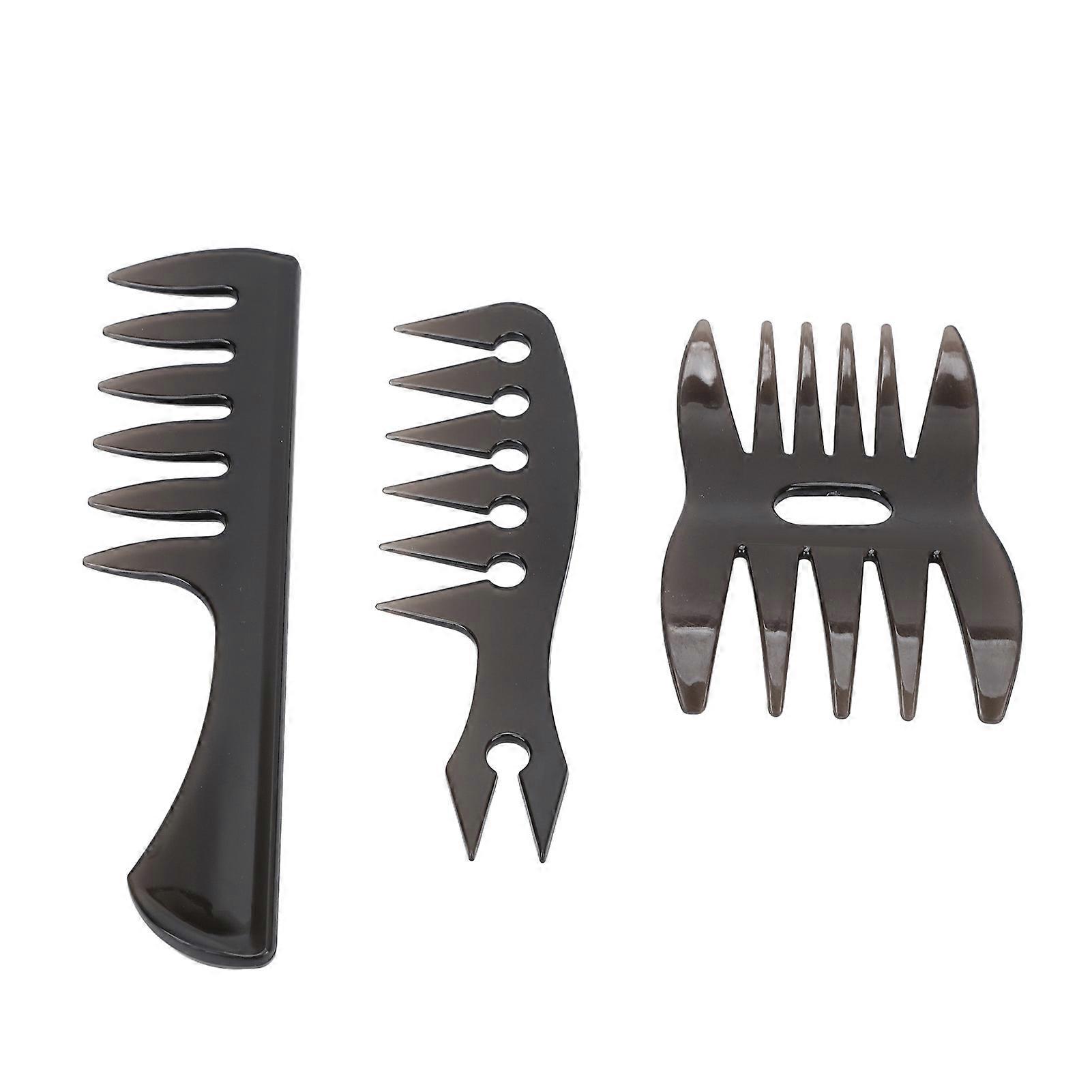 3Pcs Plastic Unique Stylish Exquisite Multifunctional Beard Combs Mustache Styling Comb for Men