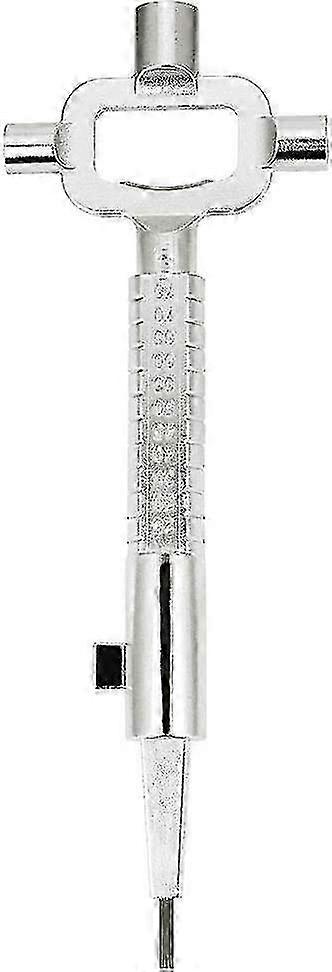 Wrench square 6/7/8 mm hexagon wrench with scale multi-function universal construction site master key, solid zinc alloy, for door opening