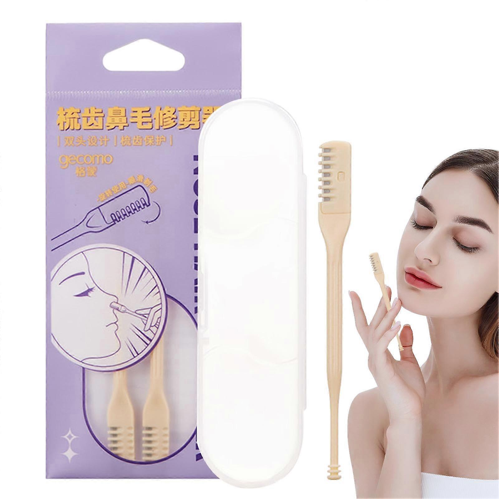 Nose Hair Trimmer for Men, 2-in-1 Portable Nose and Ear Hair Removal Device with Storage Box and Single Cutting Head