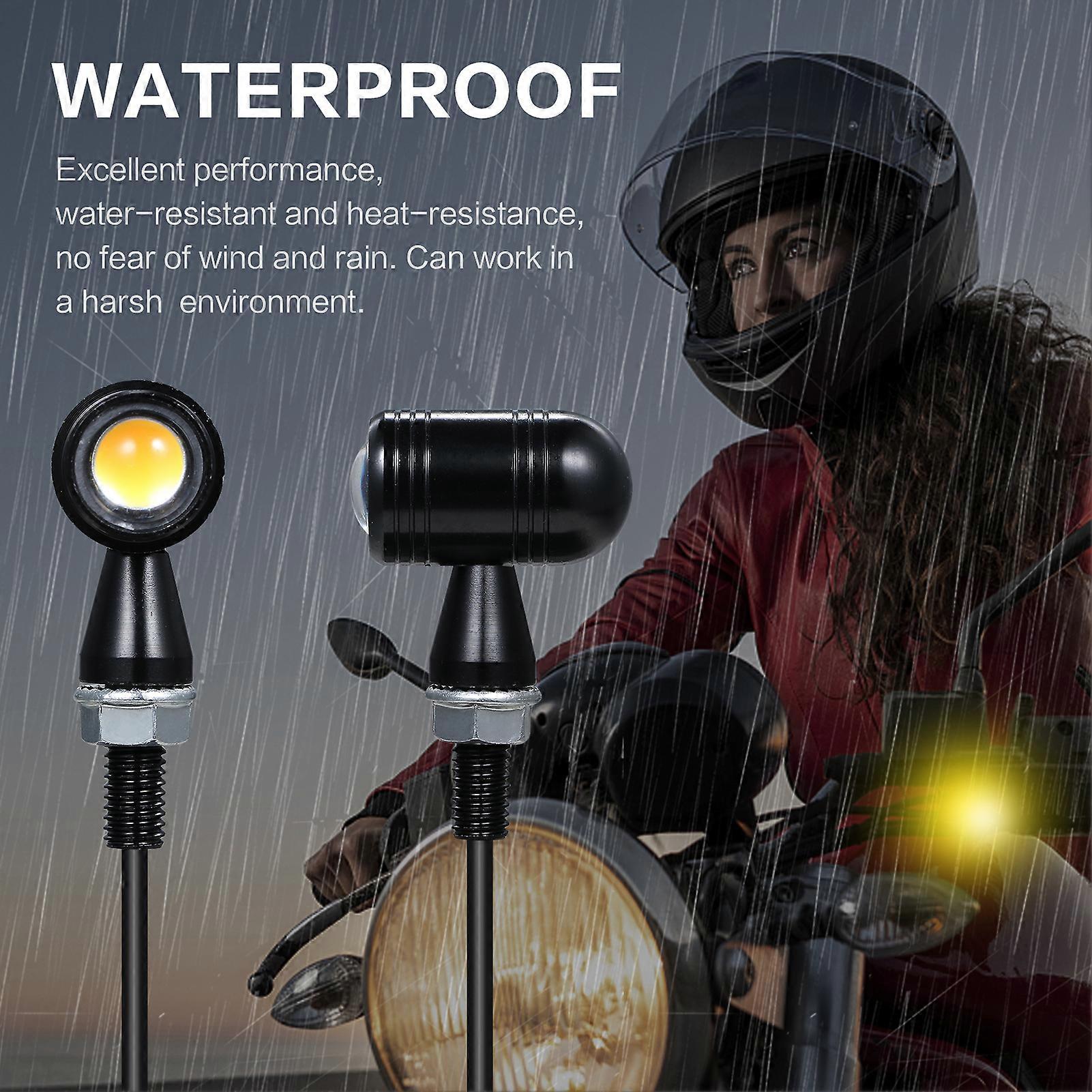 Motorcycle Mini Vintage LED Turn Signals Blinker Light Indicator