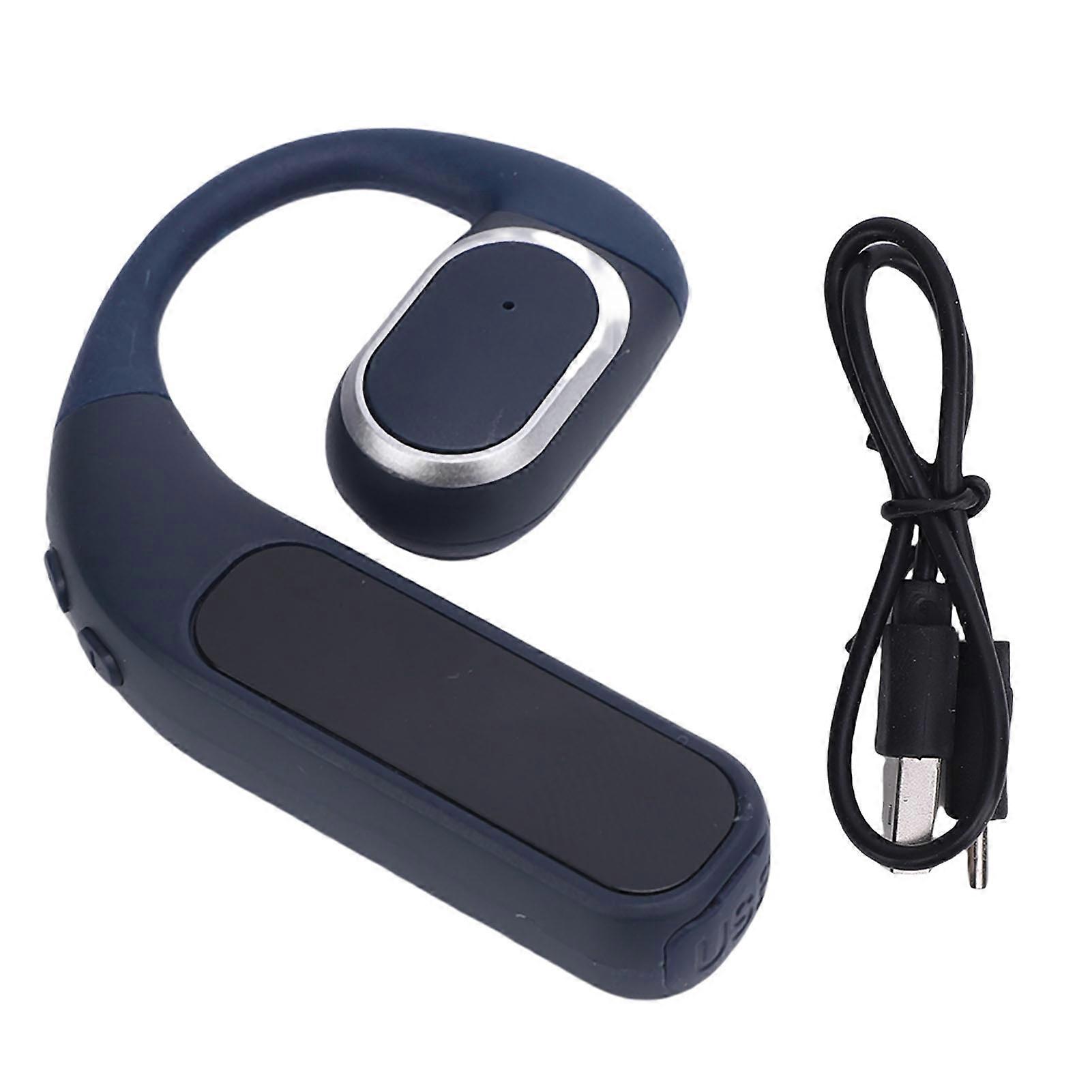 Blue Waterproof Wireless Bluetooth Earphone with Digital Display & Ear Hook Design