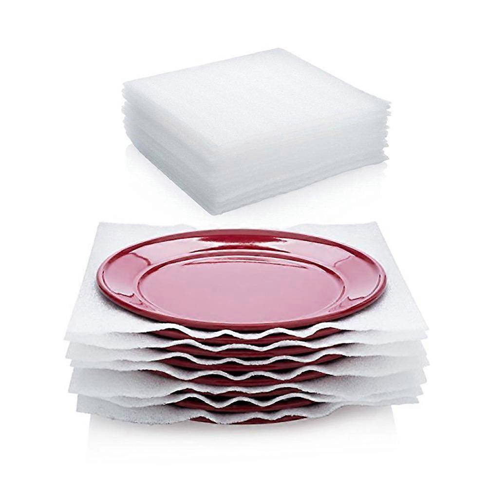 Packaging For Fragile Items Cushion Foam Sheet Dishes Glasses Plates 30x30x0.5cm White 50Set