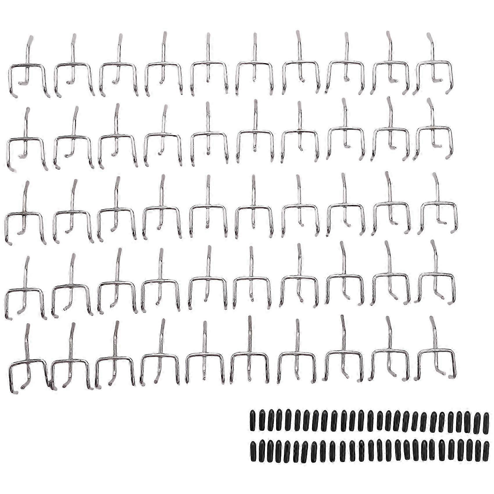 50 Pcs 2-Inch Pegboard Hooks Wall Shelf Tool Hangers Home Storage Organizer Storage Display Hardware Edition 0710