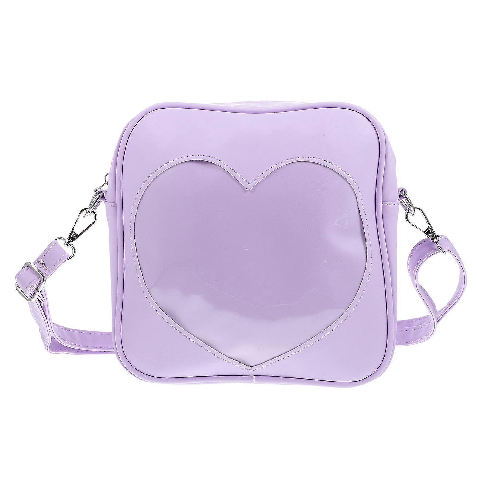 It sounds like you're describing a product listing for a **heart pattern crossbody purse**. Here's a refined and professional version of that product