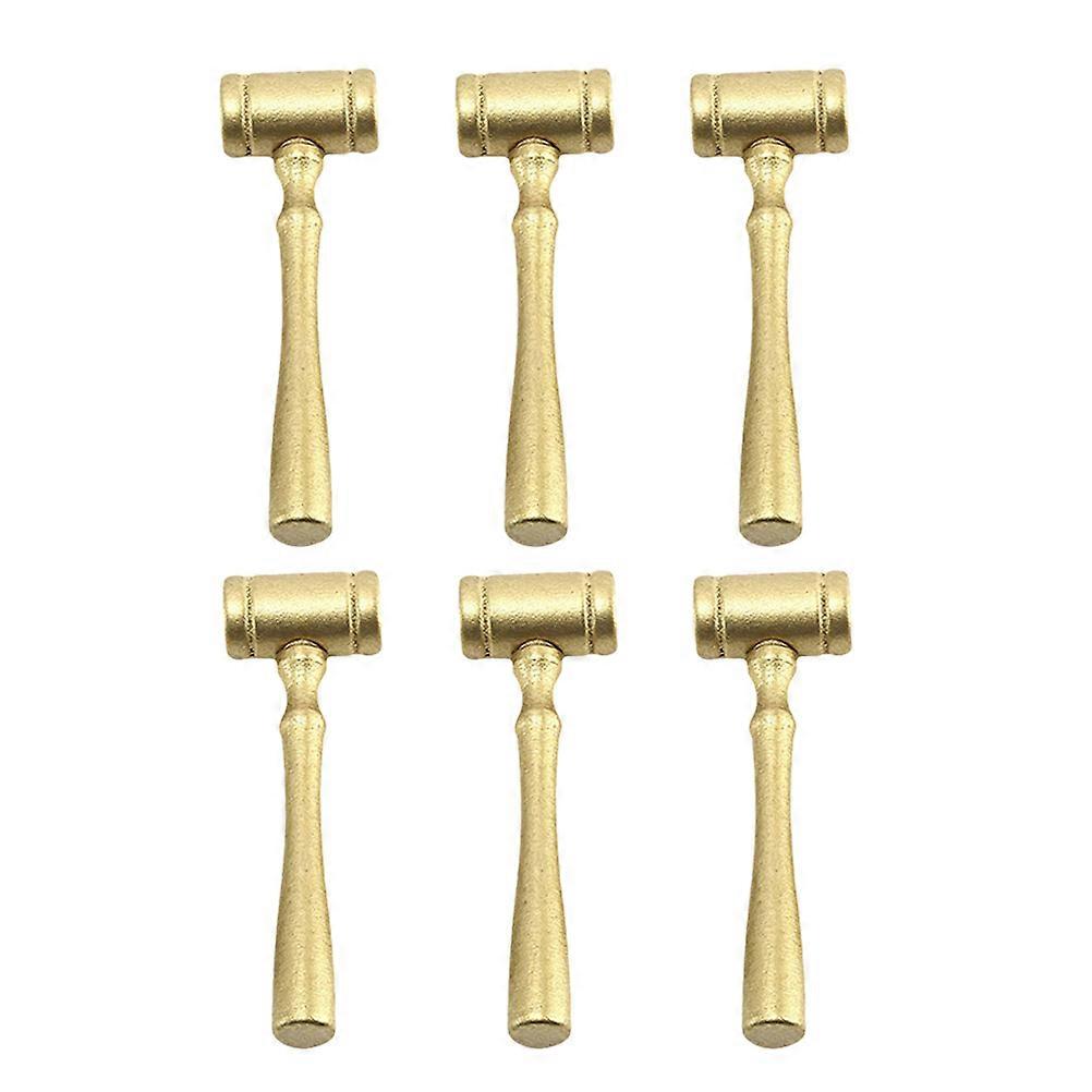 Mini Wooden Judge Gavel Prop Lawyer Themed Party Favors Courtroom Decorative Item Comfortable Grip Wood Gavel 6Pcs