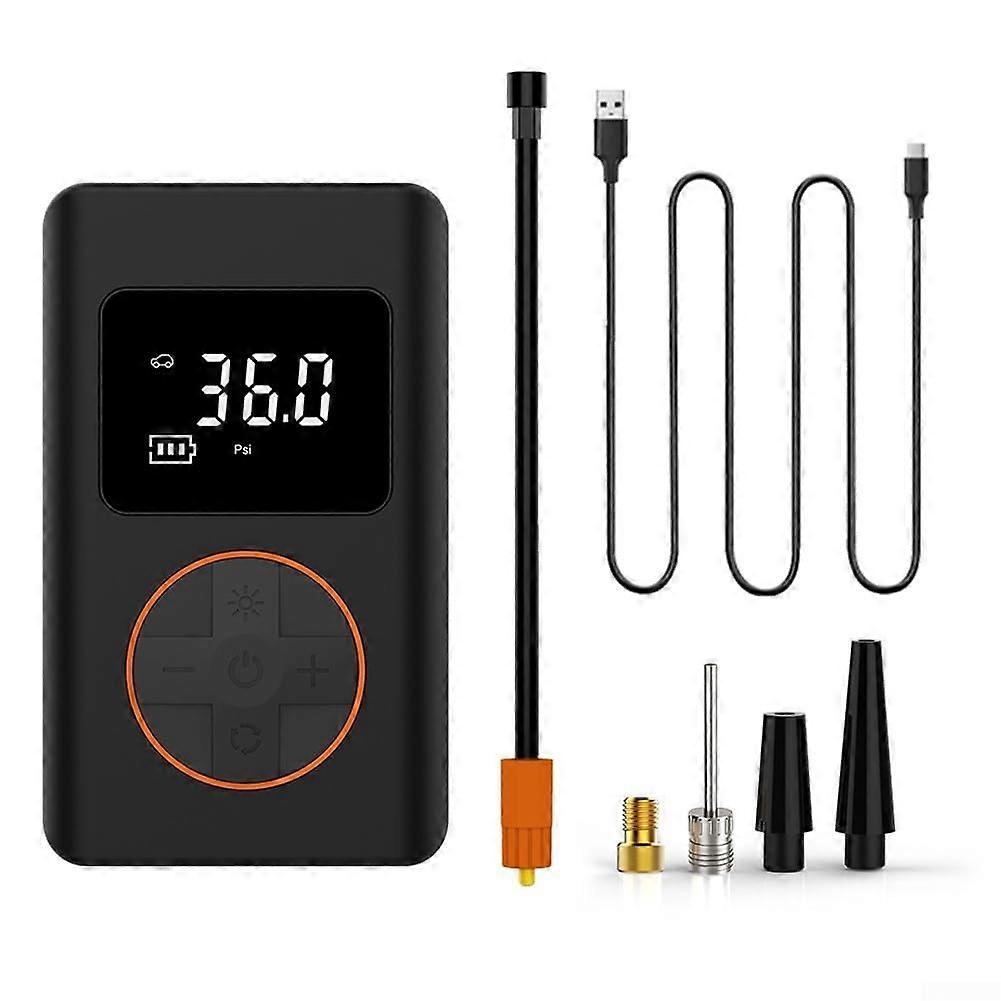 Wireless Electric Tyre Pump, Powerful Mini Inflator with Clear Display and Safety Functions for Effortless Inflation