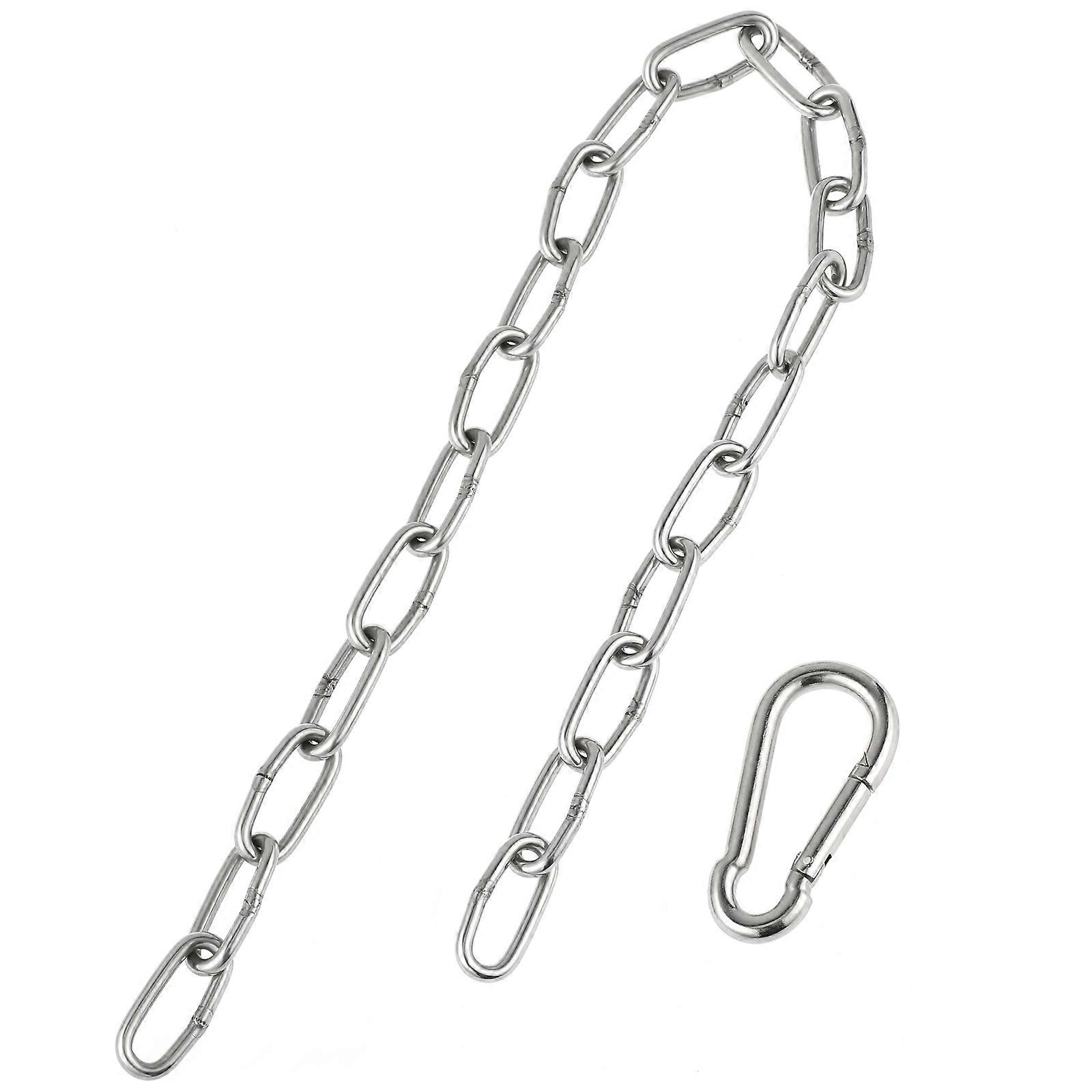 23.62inch Fitness Chain,Weight Chain Extension Gym Extension Chain For Triceps Exercise Deadlift Back Squat