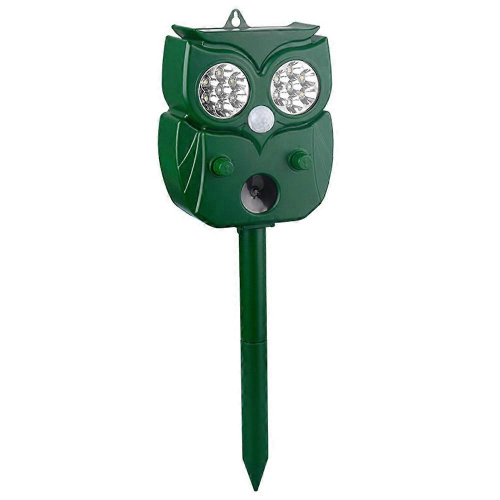 Solar Ultrasonic Animal Repeller 14 Light Beads Cat Dog Repellent Device for Mice