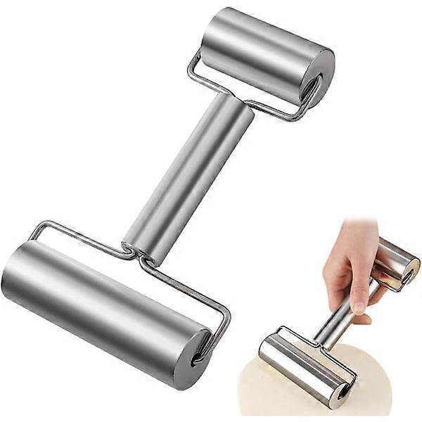 Rolling pin with 2 rollers, non-stick surface, kitchen roller