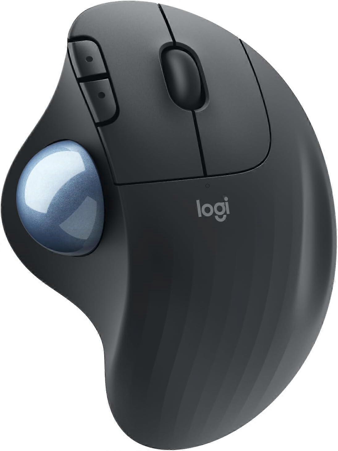 M575 Wireless Trackball Mouse Simple thumb controls, smooth movements, ergonomic design, compatible with Windows, PC Mac Black